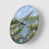 Marschland I Runde Wanduhr (Winkel)