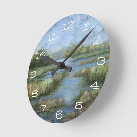 Marschland I Runde Wanduhr (Winkel)