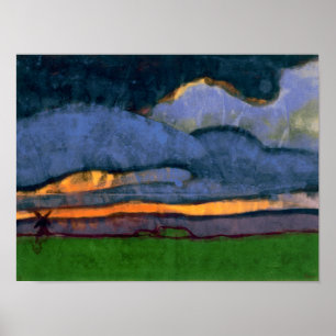 Marschlandschaft mit einer Mühle Emil Nolde Poster
