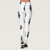 Marschtrommel Navy Blau Rot Leggings (Rückseite)