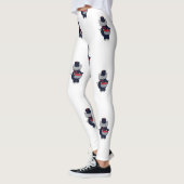 Marschtrommel Navy Blau Rot Leggings (Links)
