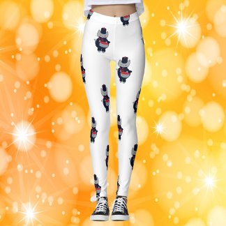 Marschtrommel Navy Blau Rot Leggings