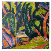 Marsden Hartley-Malerei, Roter Baum, Keramik Tile Fliese (Vorderseite)