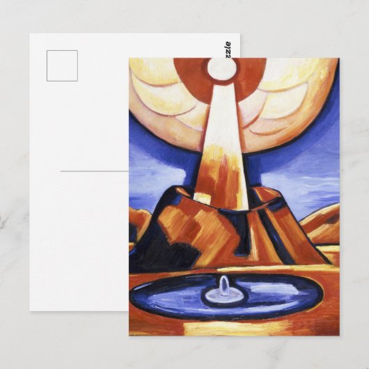 Marsden Hartleys Abstrakte Alchemy-Malerei Postkarte (Vorne/Hinten)