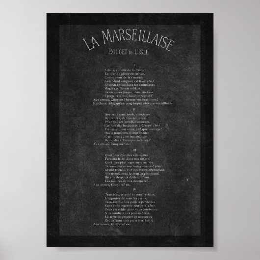 Marseillaise Poster (Vorne)