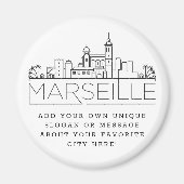 Marseille | Benutzerdefinierte Stadtmeldung oder S Magnet (Vorne)