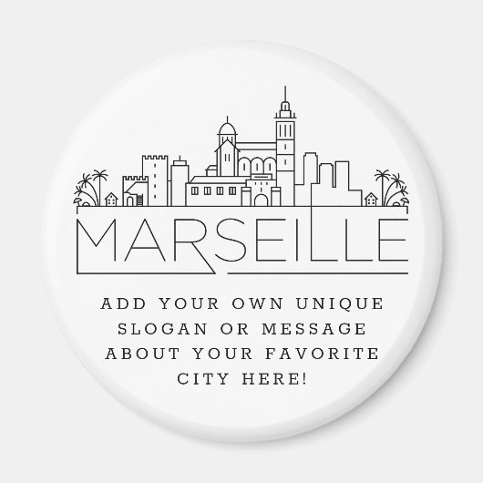 Marseille | Benutzerdefinierte Stadtmeldung oder S Magnet (Vorne)