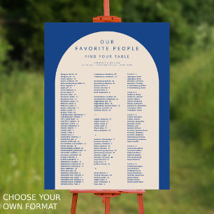 Marseille Bleu 150 Gäste Hochzeitskarte Poster