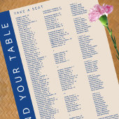 Marseille Bleu 210 Gäste Hochzeitskarte Poster