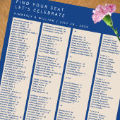 Marseille Bleu 240 Gäste Hochzeitskarte Poster