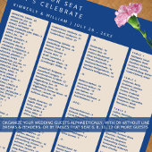 Marseille Bleu 240 Gäste Hochzeitskarte Poster