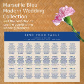 Marseille Bleu 24 Table Chic Wedding Seating Chart Poster