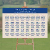 Marseille Bleu 24 Table Chic Wedding Seating Chart Poster