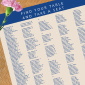 Marseille Bleu 300 Gäste Hochzeitskarte Poster