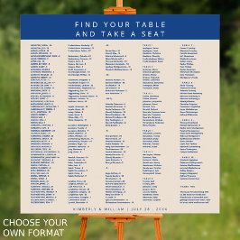 Marseille Bleu 300 Gäste Hochzeitskarte Poster