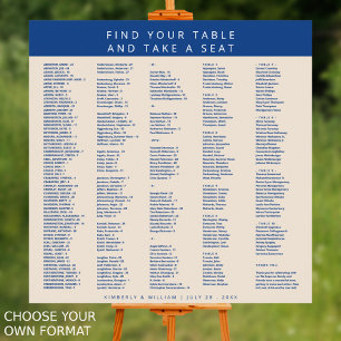 Marseille Bleu 300 Gäste Hochzeitskarte Poster