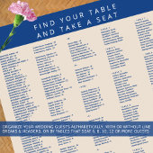 Marseille Bleu 300 Gäste Hochzeitskarte Poster