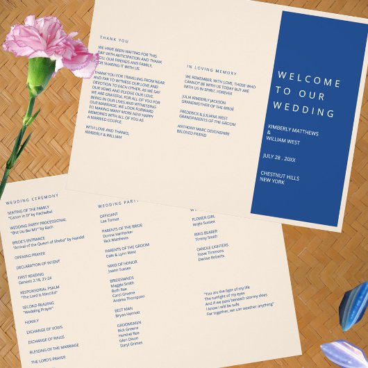 Marseille Bleu falten Ihr eigenes Tri-Fold-Program Flyer