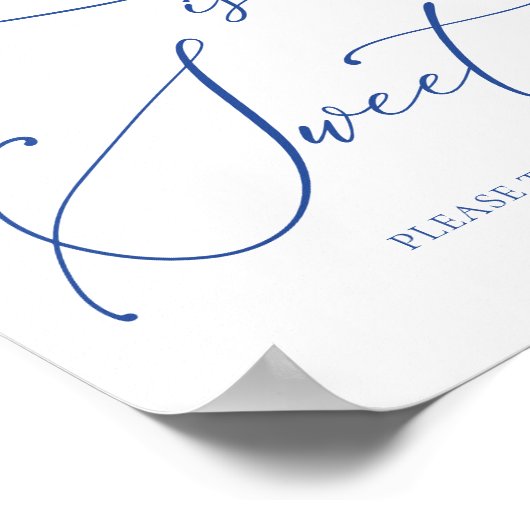 Marseille Bleu Liebe ist Sweet Dessert Bar Poster (Ecke)