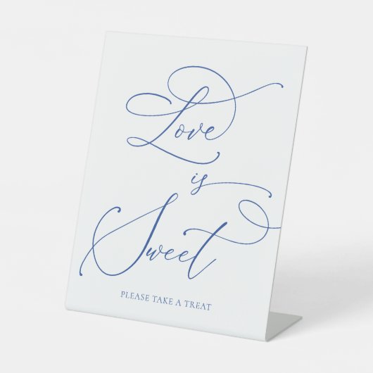 Marseille Bleu Liebe ist Sweet Dessert Bar Sockelschild (Vorderseite)