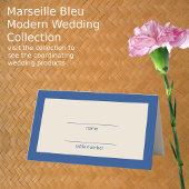 Marseille Bleu Minimal Moderne schicke Escort Wedd Platzkarte