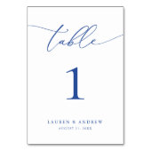 Marseille Bleu Minimalistisch Wedding | Event Cust Tischnummer (Rückseite)