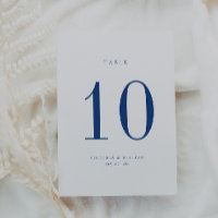 Marseille Bleu Wedding Tischnummer Card