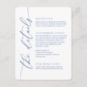 Marseille Bleu & White Moderne Minimalistische Hoc Begleitkarte (Vorderseite)