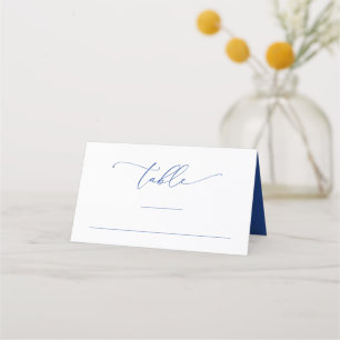 Marseille Bleu & White Wedding Tischnummer Platzkarte