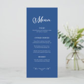 Marseille Blue Elegante Calligraphy Wedding (Stehend Vorderseite)