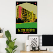 Marseille Cite Radieuse Illustration Frankreich Poster (Heimbüro)