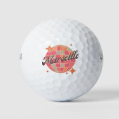 Marseille City France Retro Golf Resort Golfball (Vorderseite)