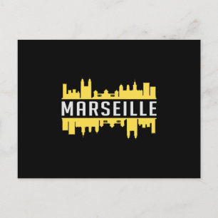 Marseille City Skyline Cityscape Funny Gift Idee Postkarte