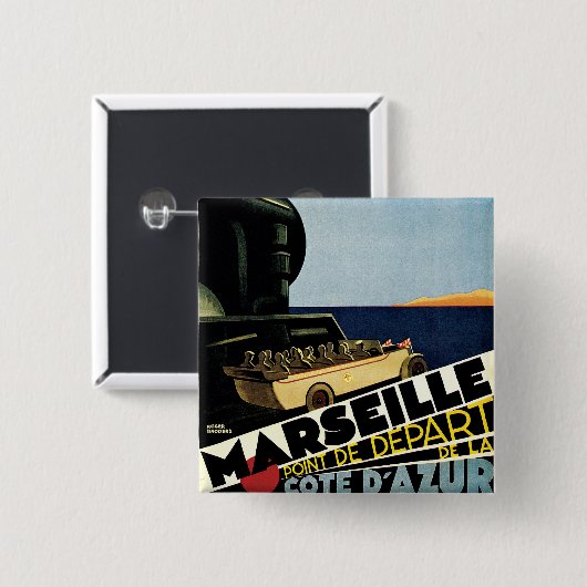 Marseille ~ Cote D'Azur Button (Vorne & Hinten)