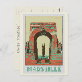 Marseille Die Porte d'Orient Illustration Frankrei Postkarte