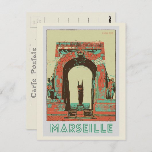 Marseille Die Porte d'Orient Illustration Frankrei Postkarte (Vorne/Hinten)