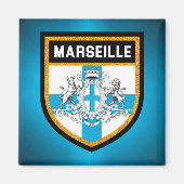 Marseille Flag Magnet (Vorne)