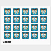 Marseille Flag Quadratischer Aufkleber (Blatt)
