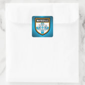 Marseille Flag Quadratischer Aufkleber (Tasche)