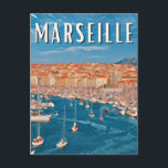 Marseille Foto Vintage Postkarte<br><div class="desc">Ein Geschenk für alle,  die in Straßburg verliebt sind,  das ideal ist,  um Ihr Gepäck,  Rucksack,  Koffer,  Auto,  Wohnwagen,  Wohnwagen und Wohnwagen zu packen,  oder irgendwo anders,  Rückwärts-Badge mit Blick auf die Stadt Straßburg</div>