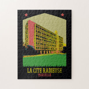 Marseille France, Cité Radieuse von Le Corbusier Puzzle