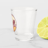 Marseille France City Skyline Emblem Schnapsglas (Rechts)