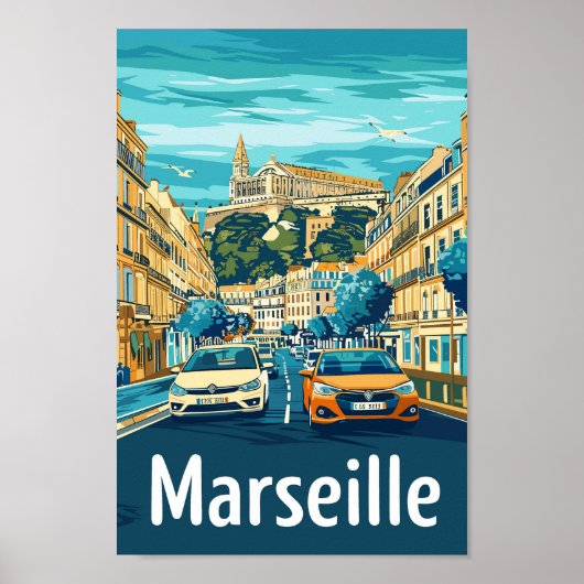 Marseille France Famous Travel Place Poster (Vorne)