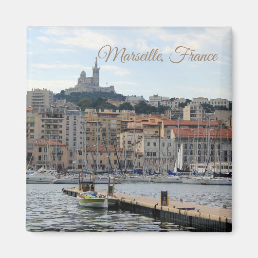 Marseille France Harbour Travel Magnet (Vorne)