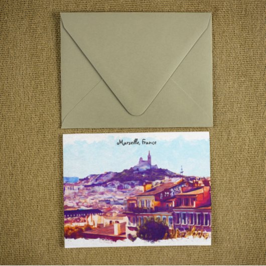 Marseille France Panorama View Postkarte