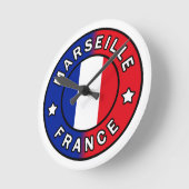 Marseille France Runde Wanduhr (Winkel)