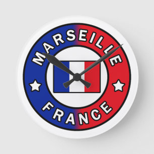 Marseille France Runde Wanduhr