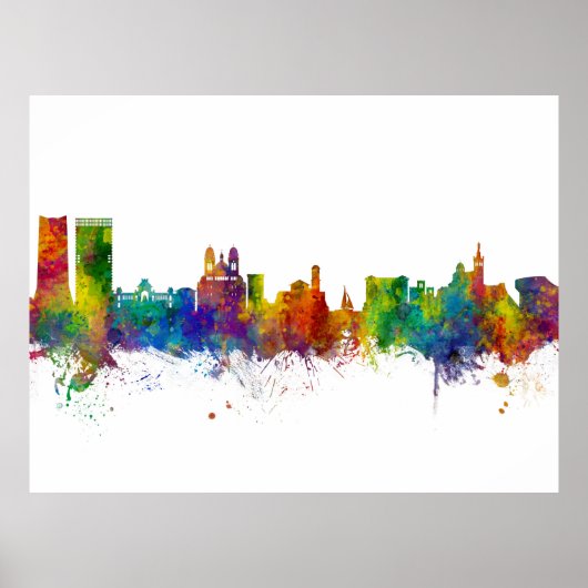 Marseille France Skyline Poster (Vorne)