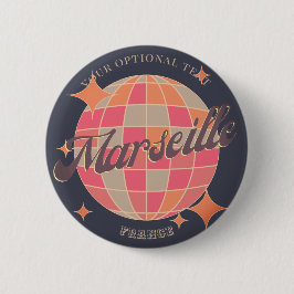 Marseille France Stadt Modeerscheinung Rosa Diskot Button