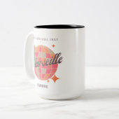Marseille France Stadt Modeerscheinung Rosa Diskot Zweifarbige Tasse (Vorderseite Links)